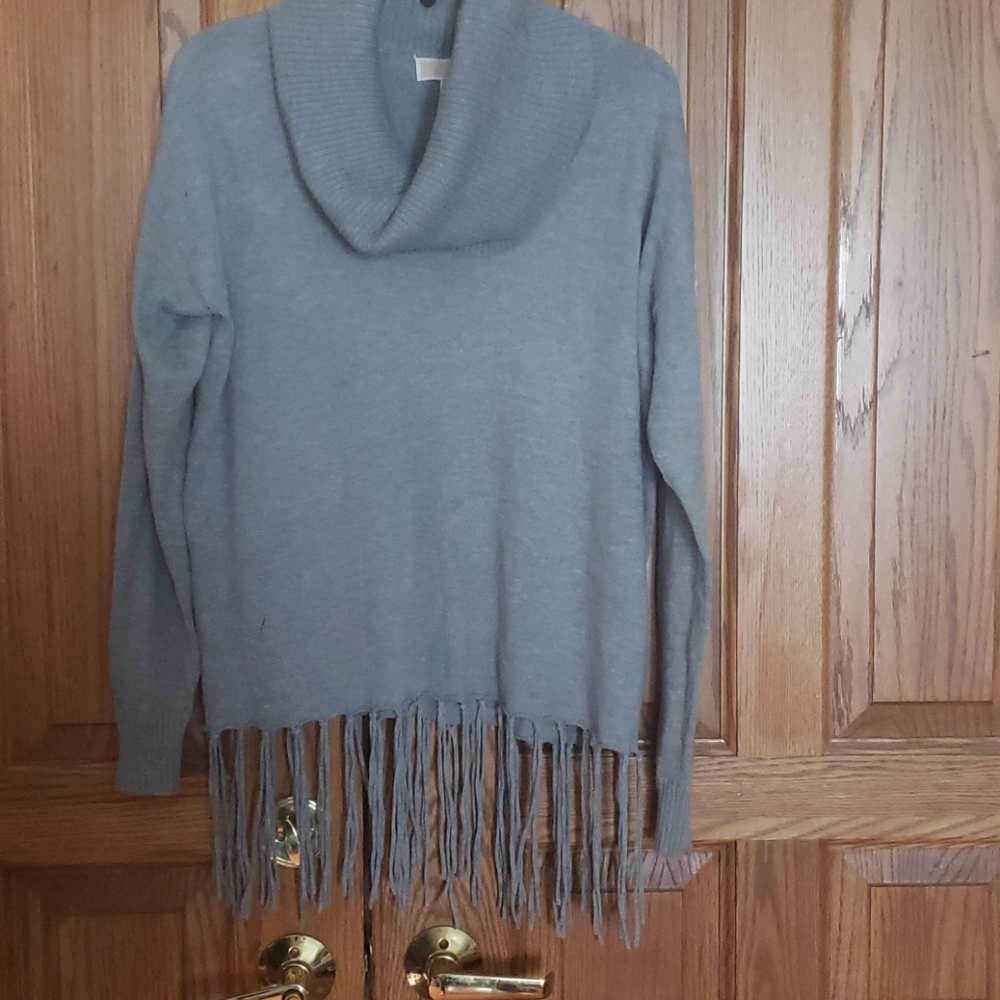 Michael Kors grey fringe sweater